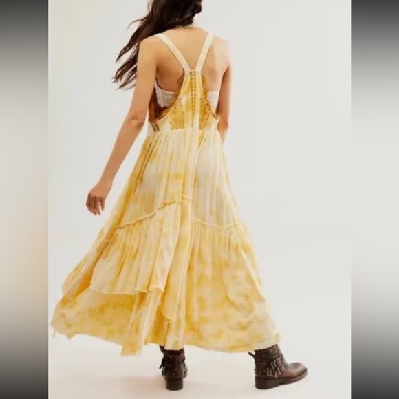 Free People Bali Devon Skirtall in Gold NWOT - Picture 4 of 10